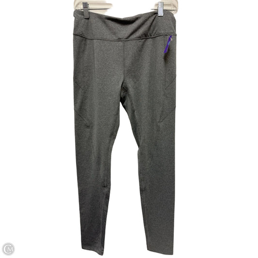 Athletic Leggings By Reebok In Grey, Size: M