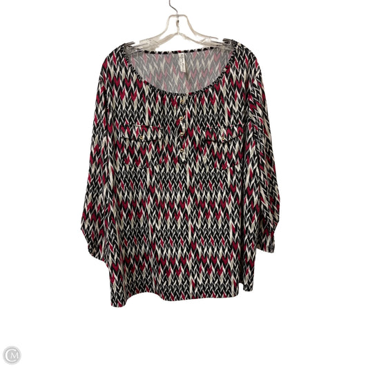 Top Long Sleeve By Perseption Concept In Multi-colored, Size: 3x