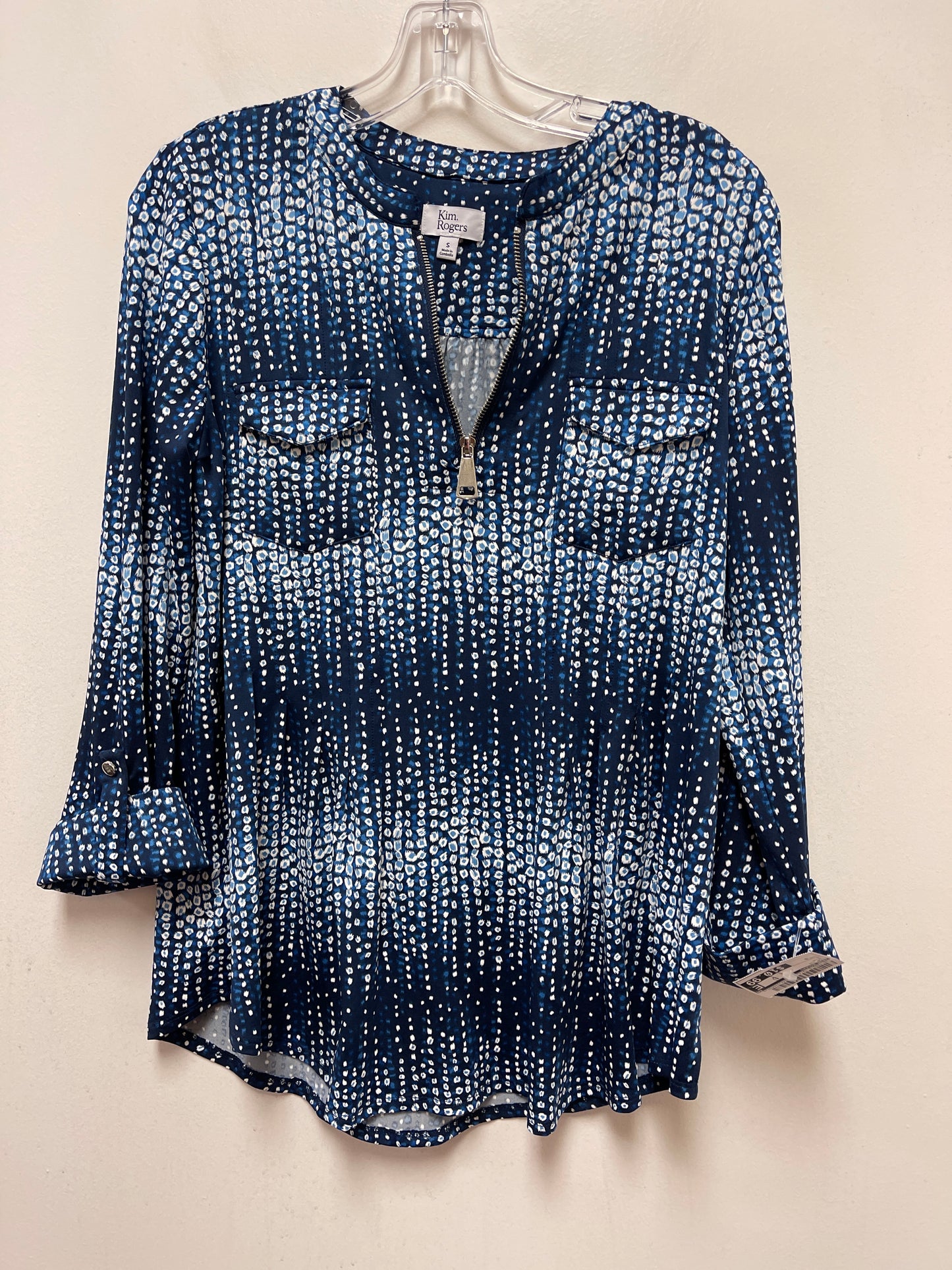 Blue Top Long Sleeve Kim Rogers, Size S