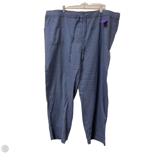 Pants Linen By Kim Rogers In Blue, Size: 22