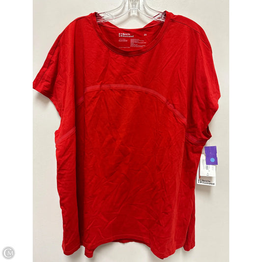 Athletic Top Short Sleeve By Clothes Mentor In Red, Size: 2x