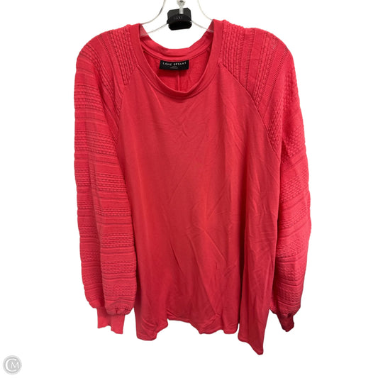 Top Long Sleeve By Lane Bryant In Pink, Size: 3x