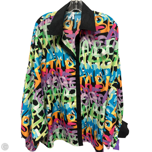 Blouse Long Sleeve By Live 4 Truth In Multi-colored, Size: M