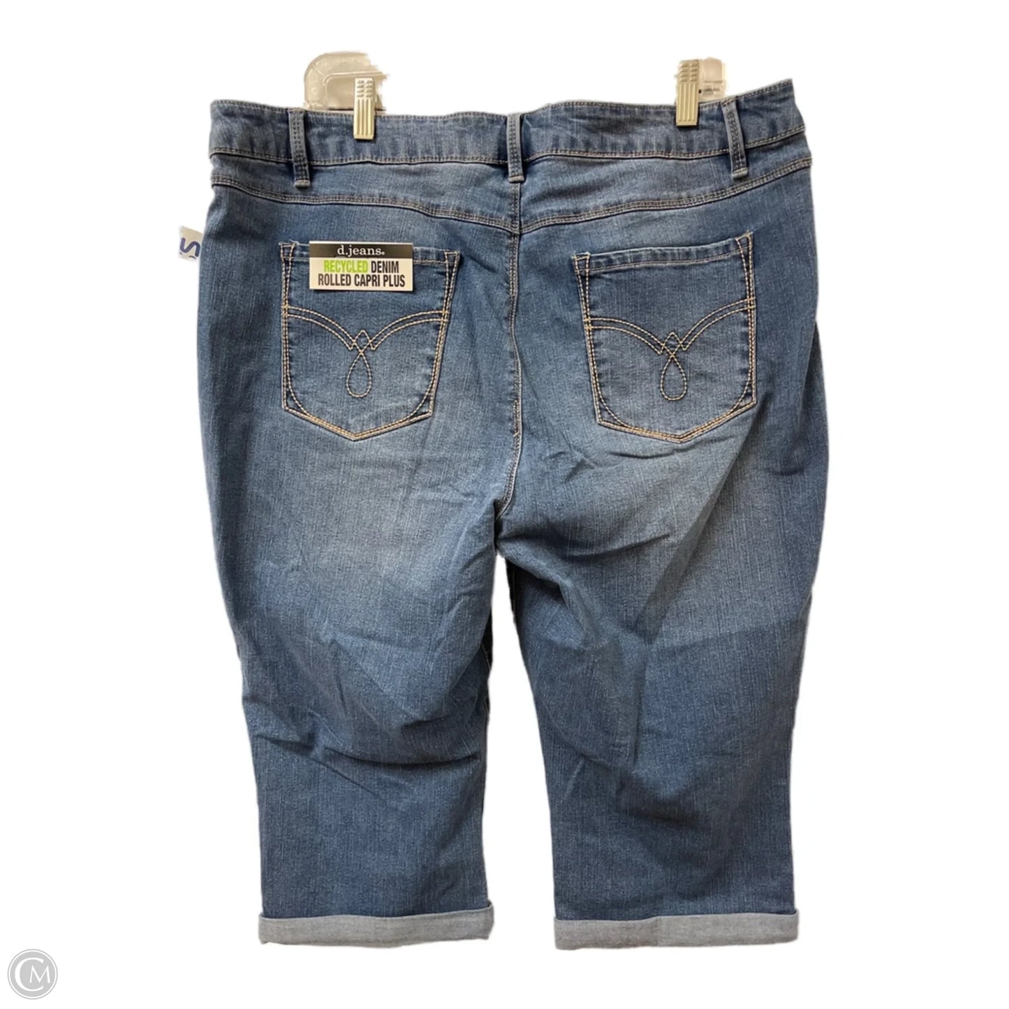Jeans Cropped By D Jeans In Blue, Size: 20