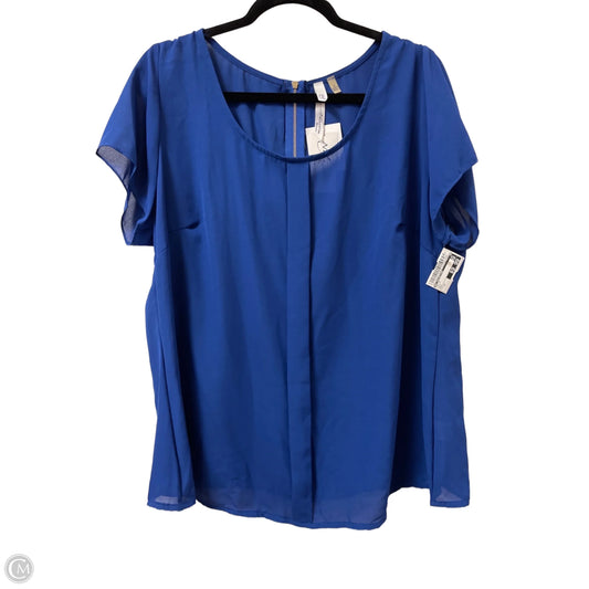Top Short Sleeve By Ny Collection In Blue, Size: 1x