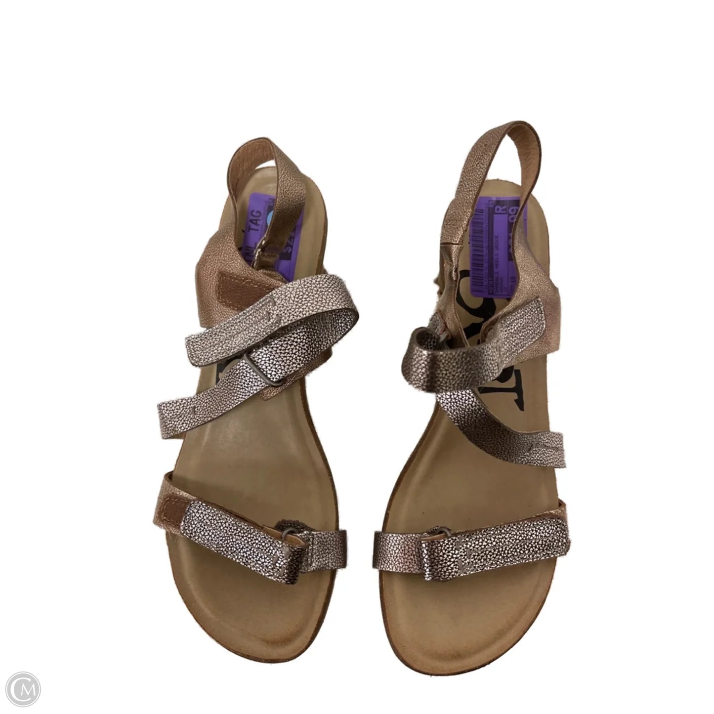 Sandals Heels Wedge By Otbt In Bronze, Size: 10
