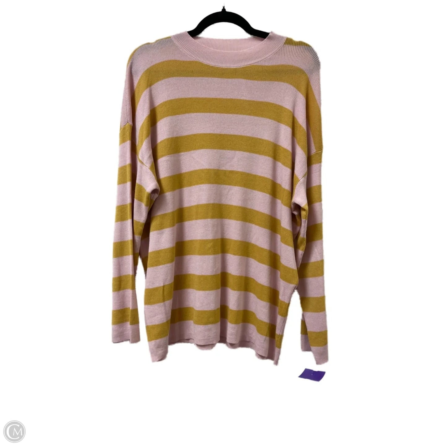 Top Long Sleeve By Clothes Mentor In Pink & Yellow, Size: S