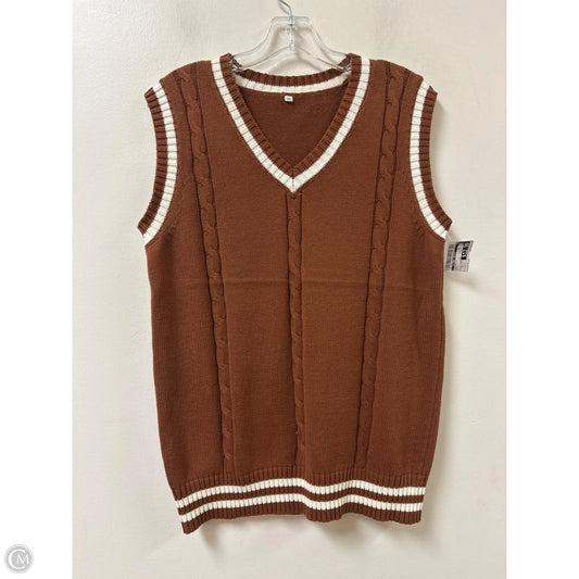 Sweater Short Sleeve By Clothes Mentor In Brown, Size: M
