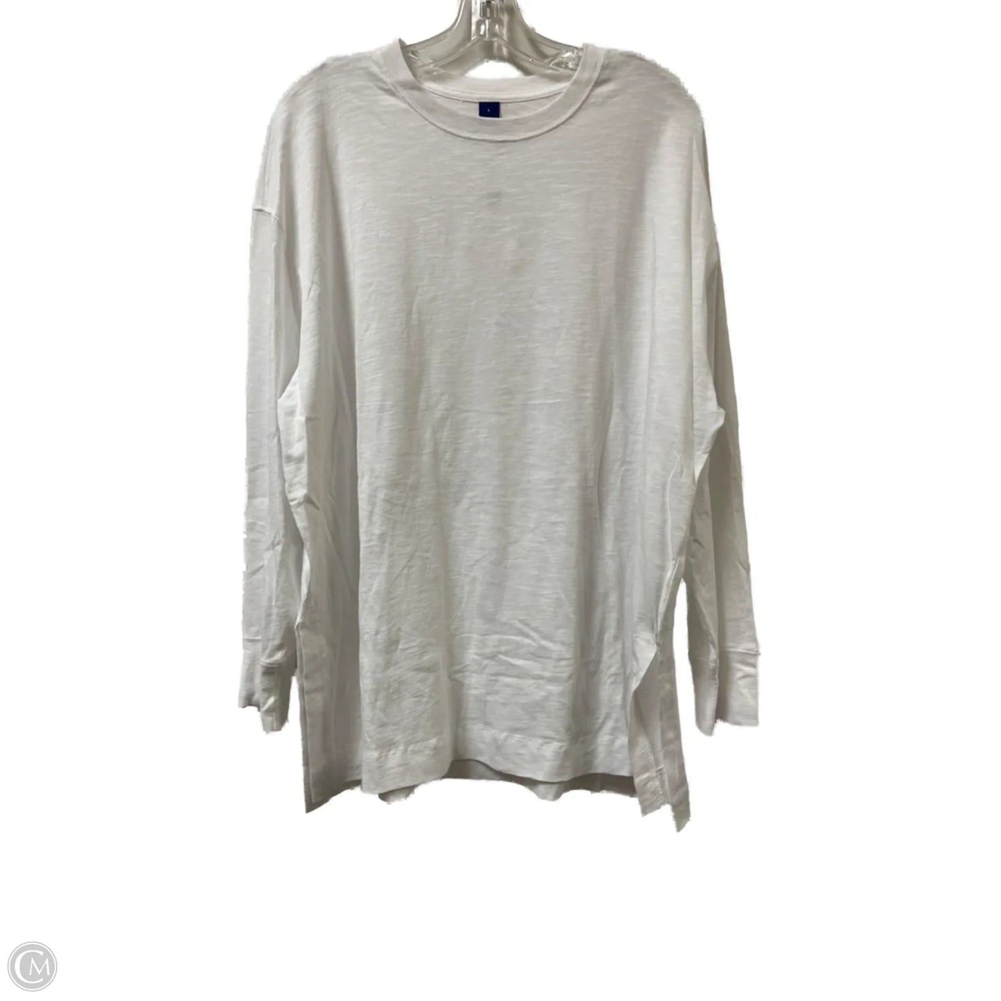 Top Long Sleeve By Old Navy In White, Size: L