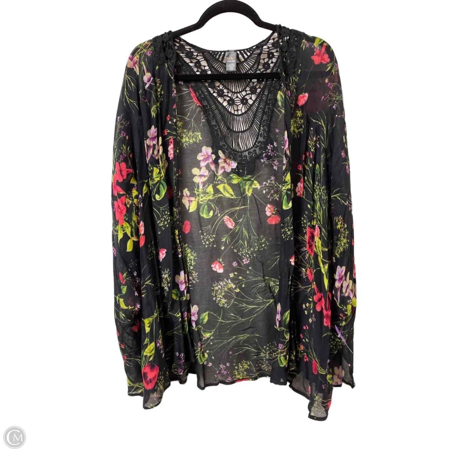 Kimono By Clothes Mentor In Floral Print, Size: Osfm