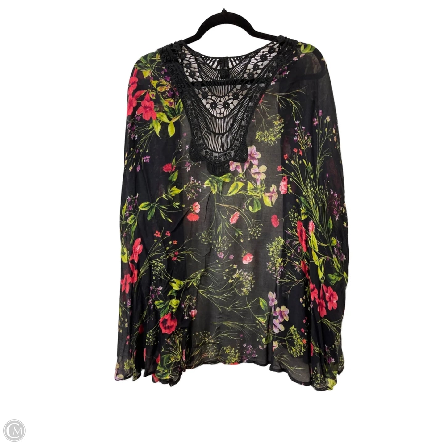 Kimono By Clothes Mentor In Floral Print, Size: Osfm