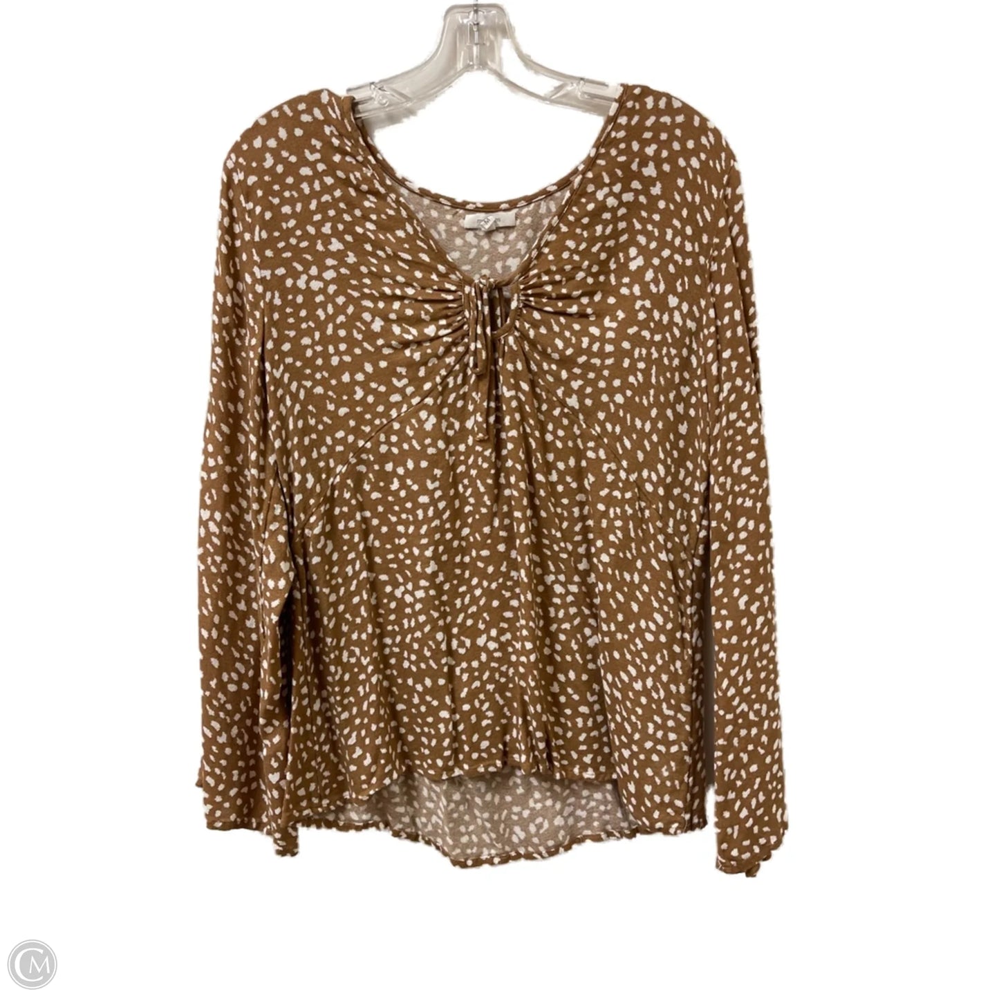 Top Long Sleeve By Maurices In Brown, Size: M