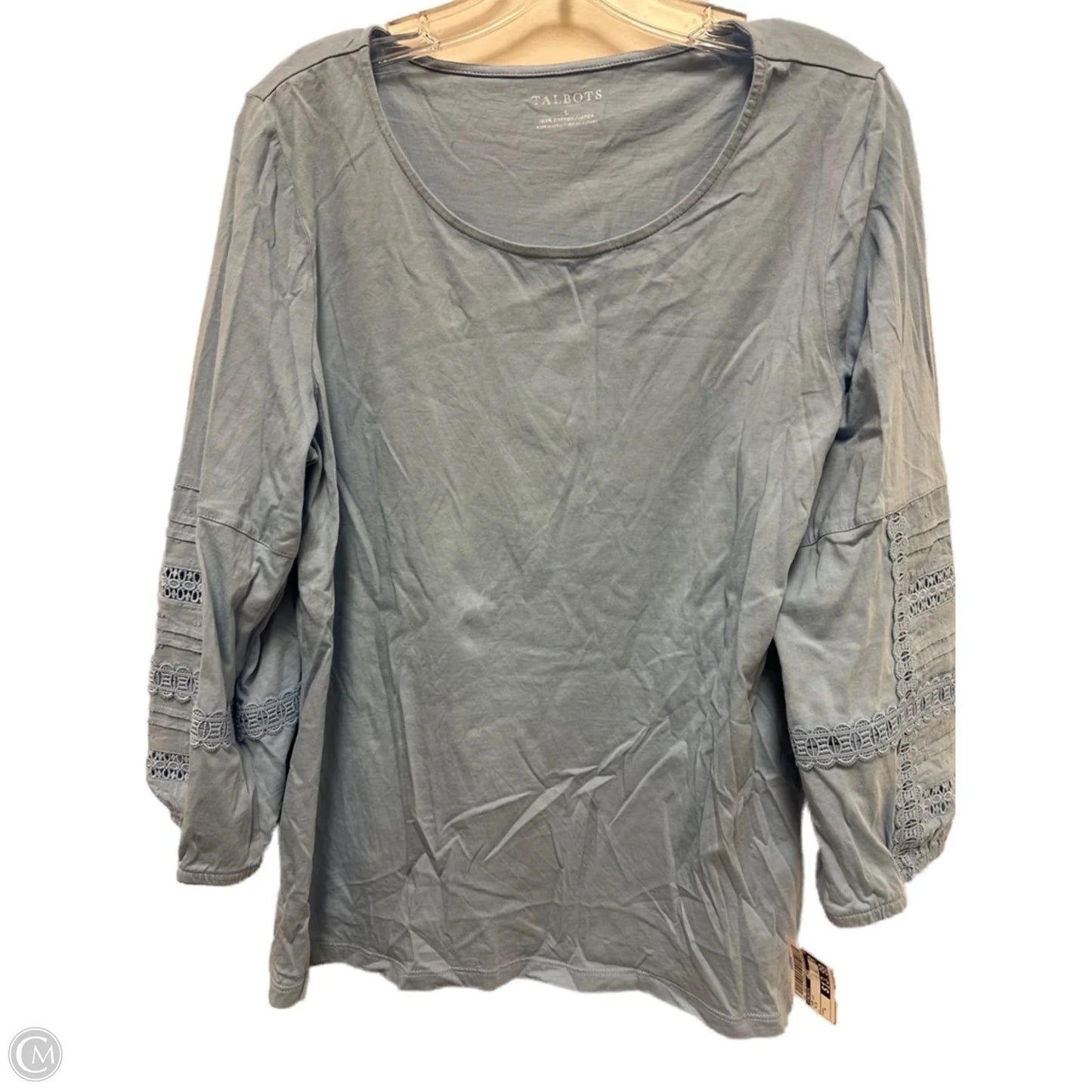 Top Long Sleeve By Talbots In Blue, Size: L