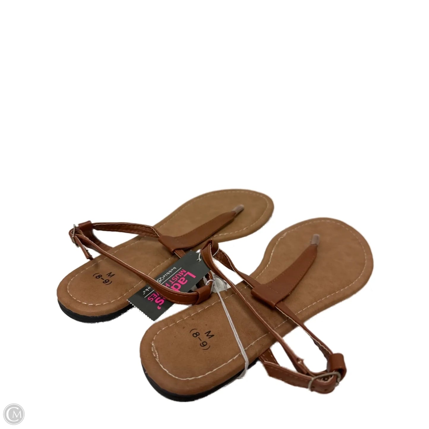 Sandals Flats By Clothes Mentor In Brown, Size: 8