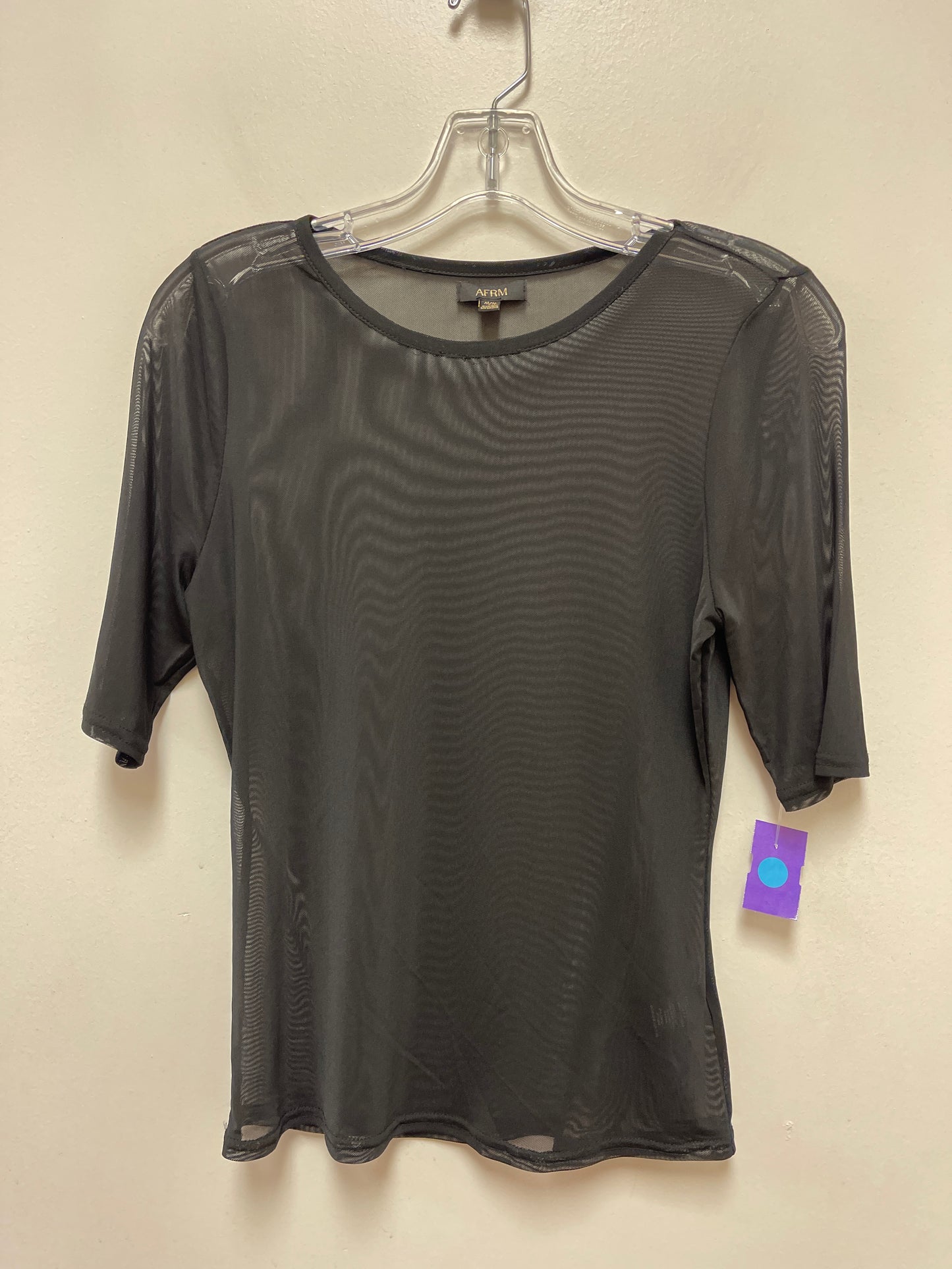 Black Top Short Sleeve Clothes Mentor, Size M