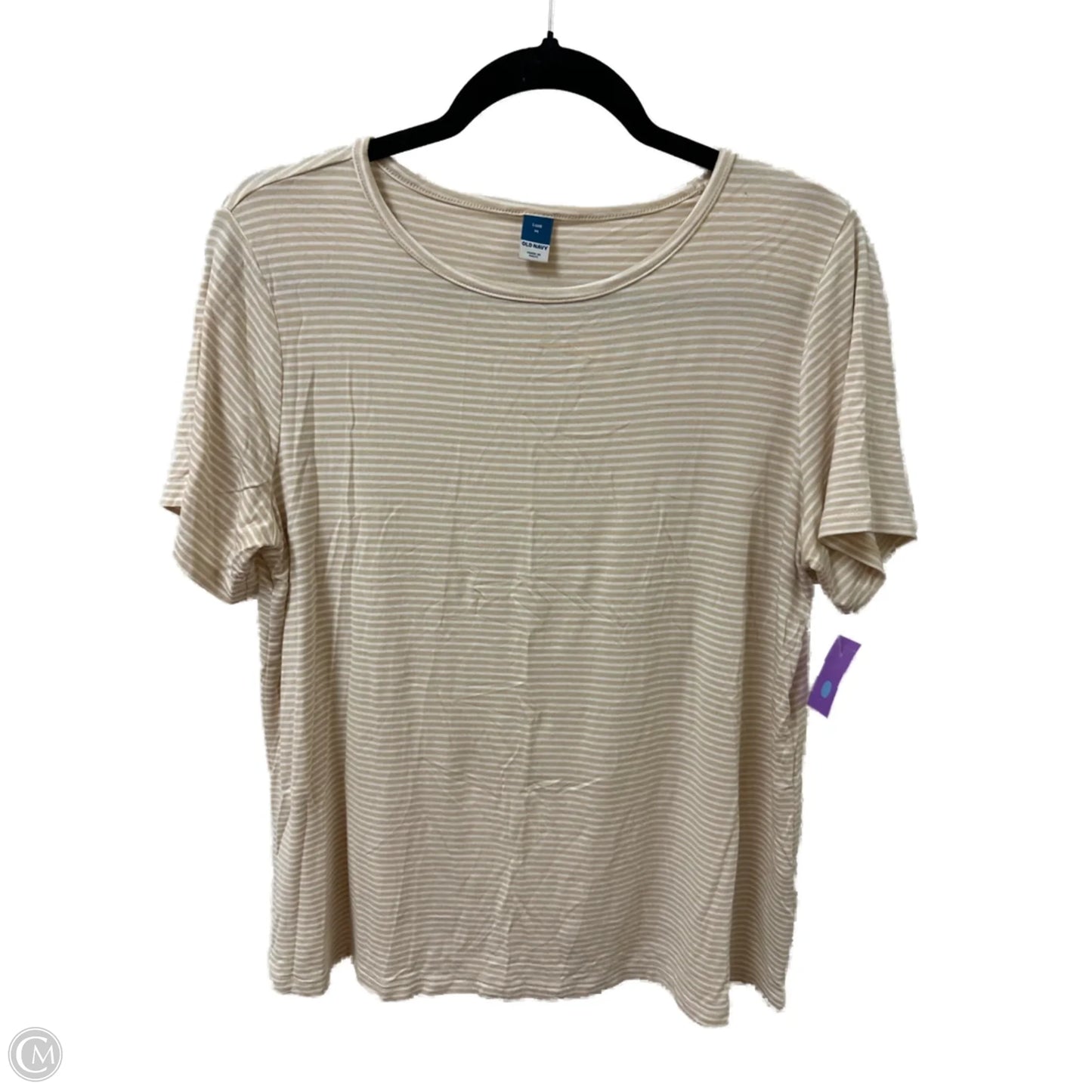 Top Short Sleeve By Old Navy In Tan, Size: M