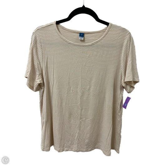 Top Short Sleeve By Old Navy In Tan, Size: M
