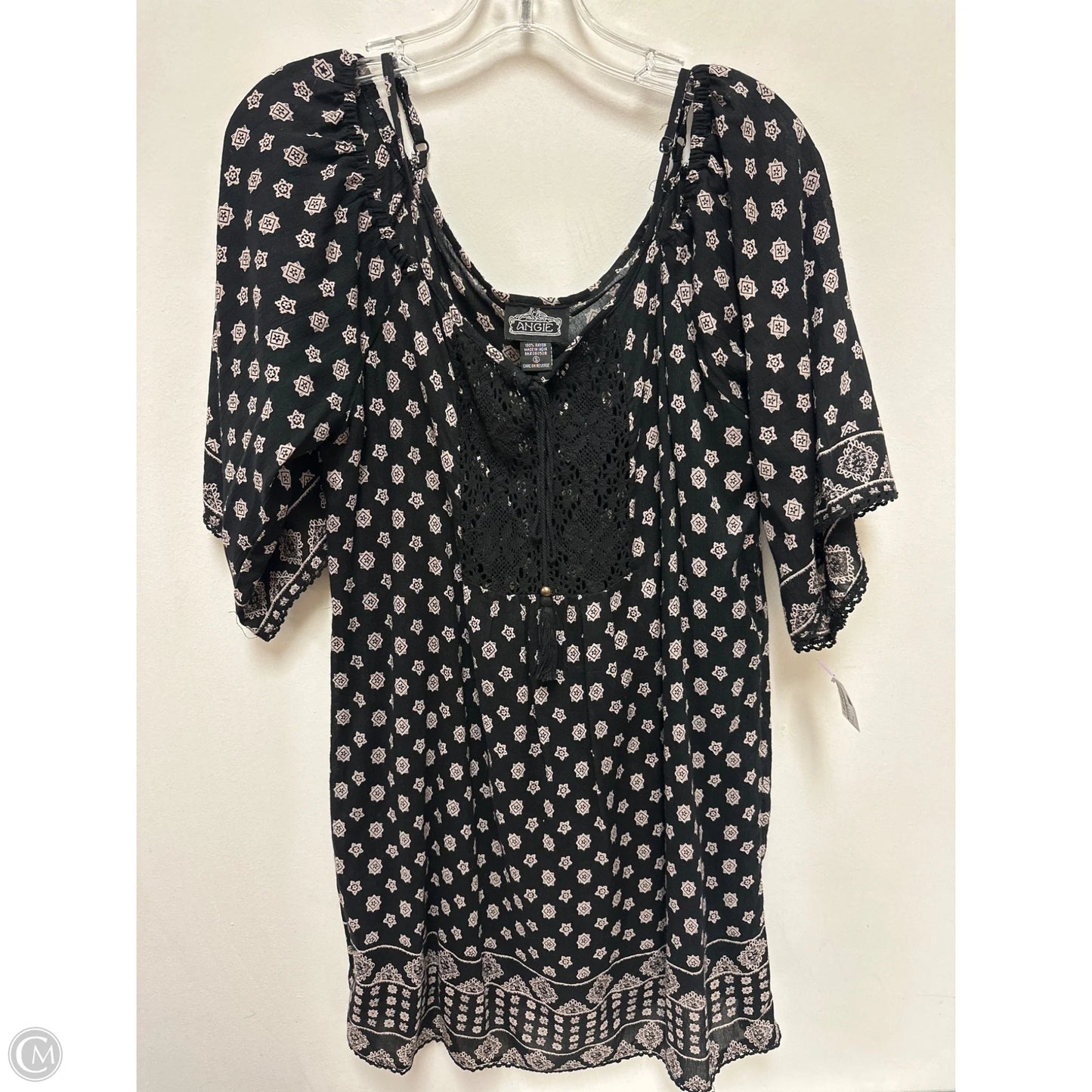Swimwear Cover-up By Angie In Black & Cream, Size: S