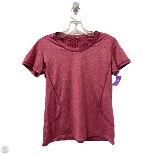 Athletic Top Short Sleeve By Brooks In Pink, Size: M
