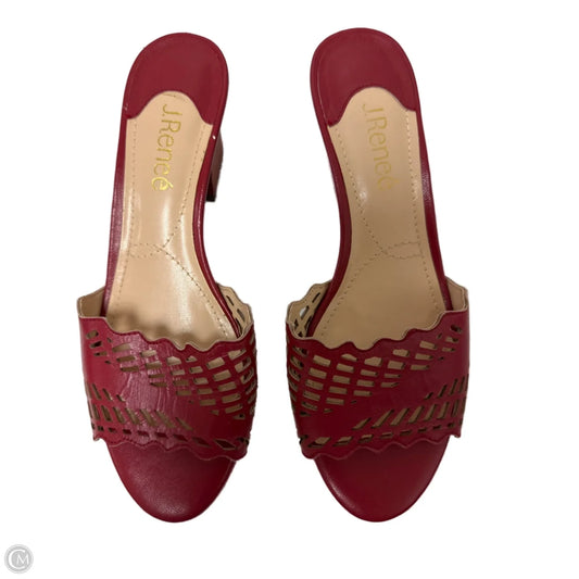 Shoes Heels Block By Clothes Mentor In Red, Size: 7