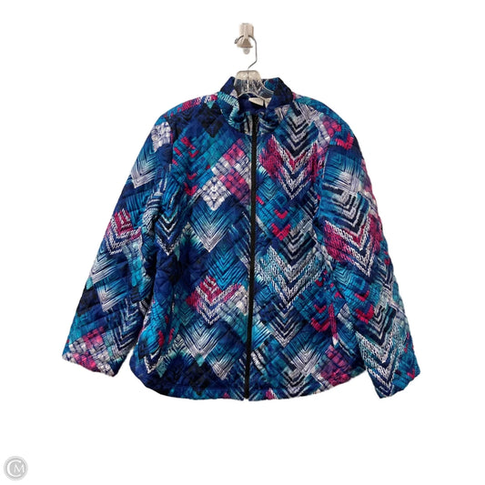 Jacket Puffer & Quilted By Chicos In Multi-colored, Size: Xl