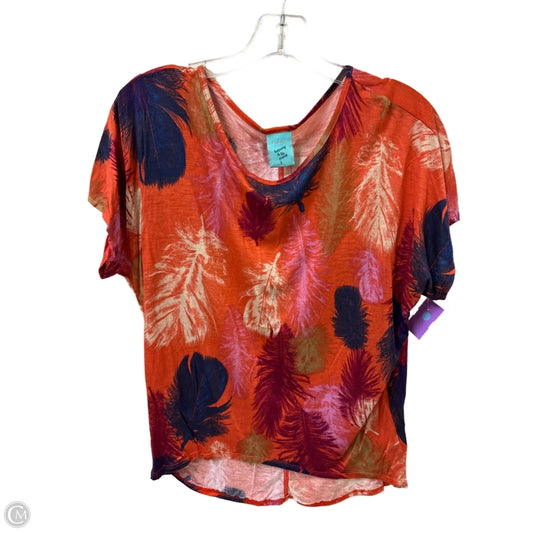 Top Short Sleeve By Hip In Multi-colored, Size: L