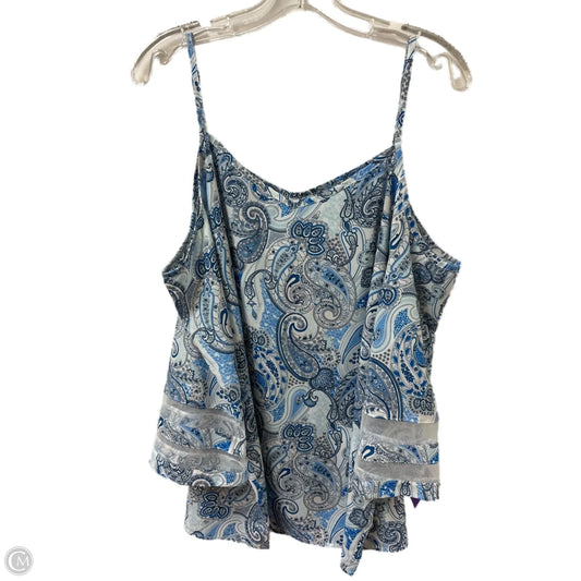 Top Sleeveless By Clothes Mentor In Blue, Size: 2x