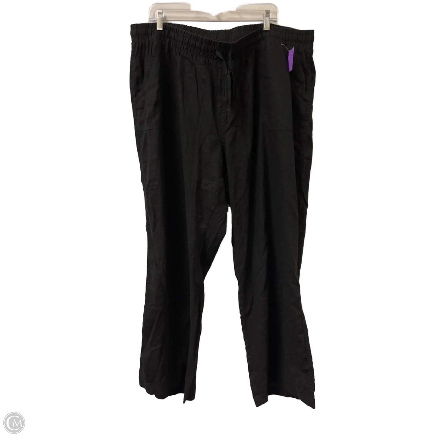 Pants Linen By Cato In Black, Size: 22