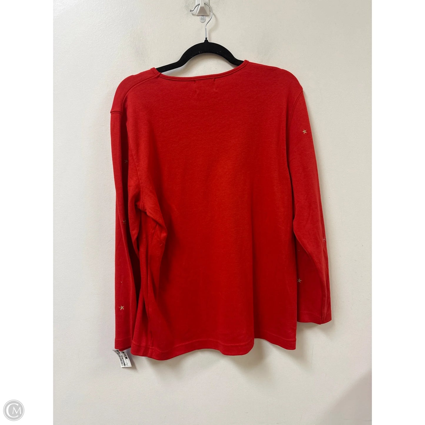 Top Long Sleeve By Clothes Mentor In Red, Size: L