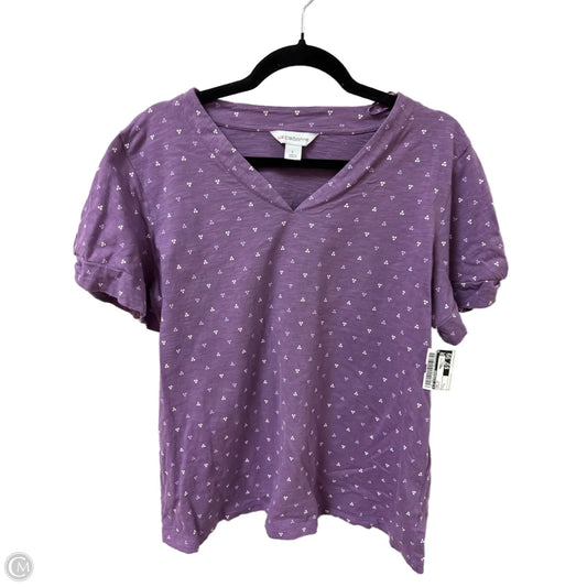 Top Short Sleeve By Liz Claiborne In Purple, Size: L