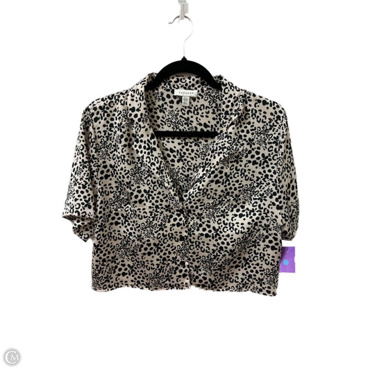 Blouse Short Sleeve By Top Shop In Animal Print, Size: M