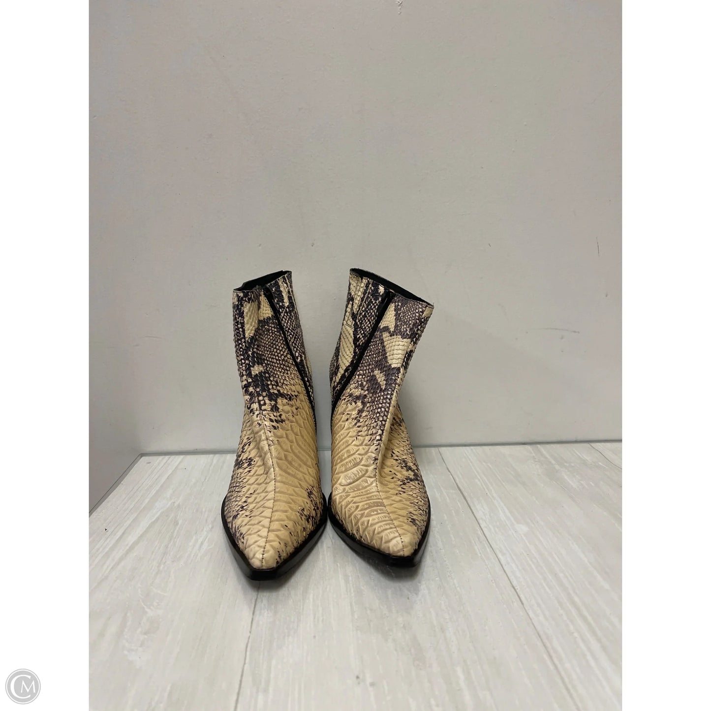 Boots Ankle Heels By Jeffery Campbell In Snakeskin Print, Size: 7.5