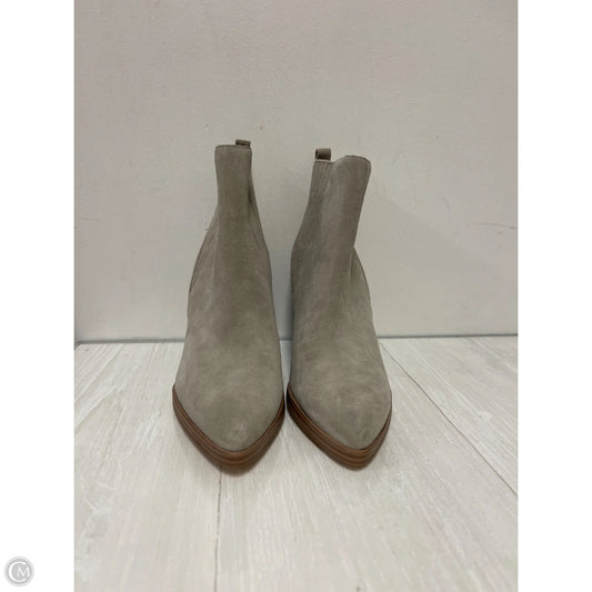 Boots Leather By Marc Fisher In Grey, Size: 8.5