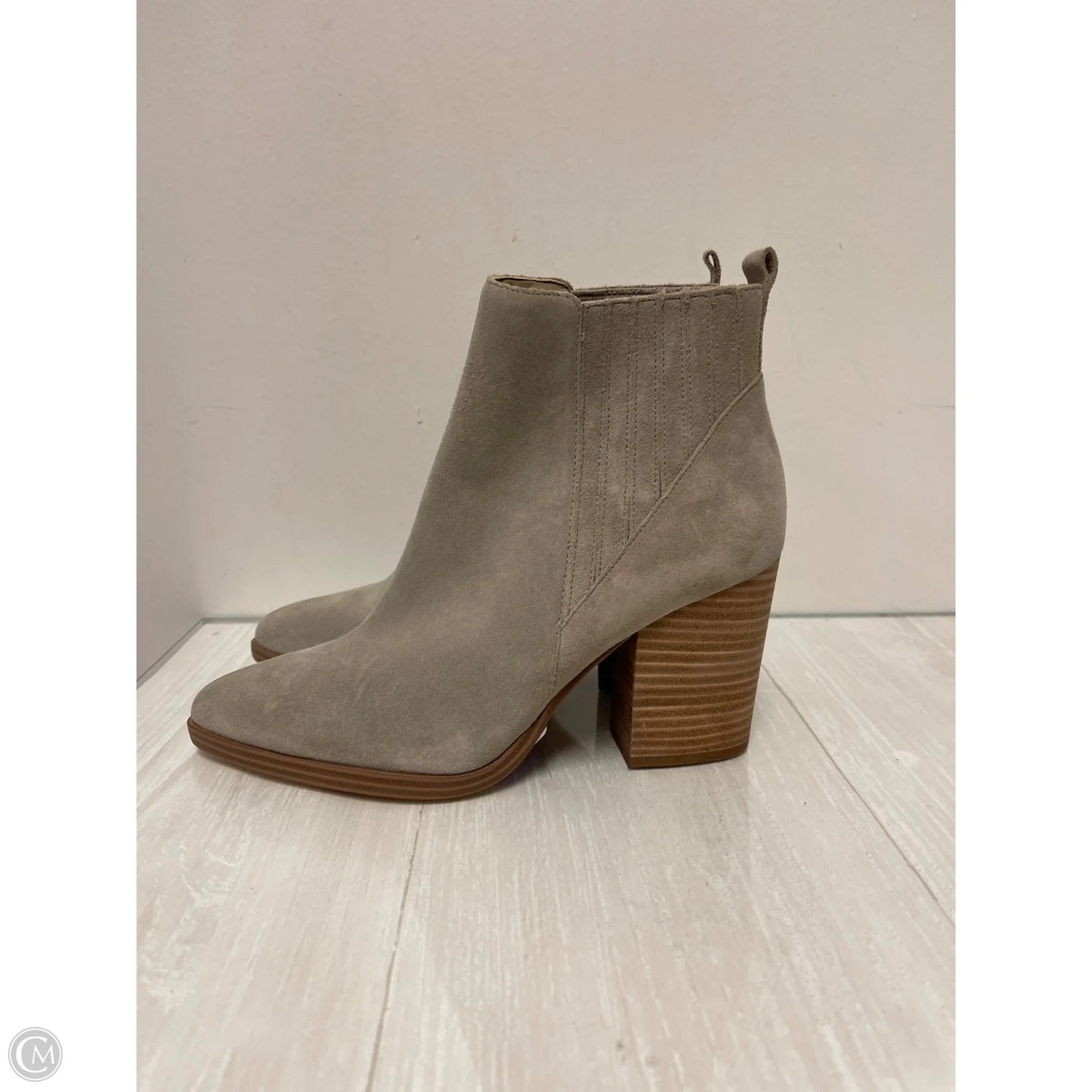Boots Leather By Marc Fisher In Grey, Size: 8.5