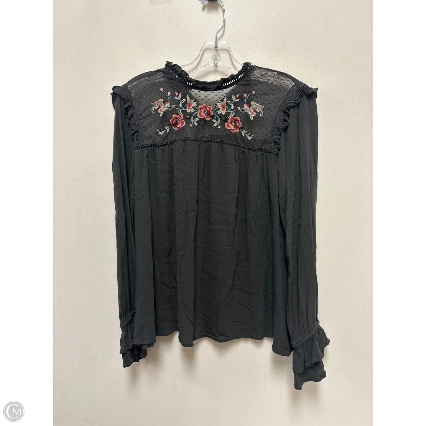 Top Long Sleeve By Clothes Mentor In Grey, Size: M