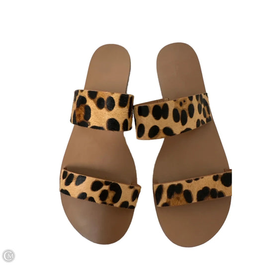 Sandals Flats By J. Crew In Animal Print, Size: 9
