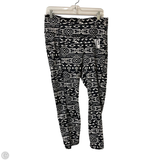 Athletic Leggings By Columbia In Black & White, Size: 12