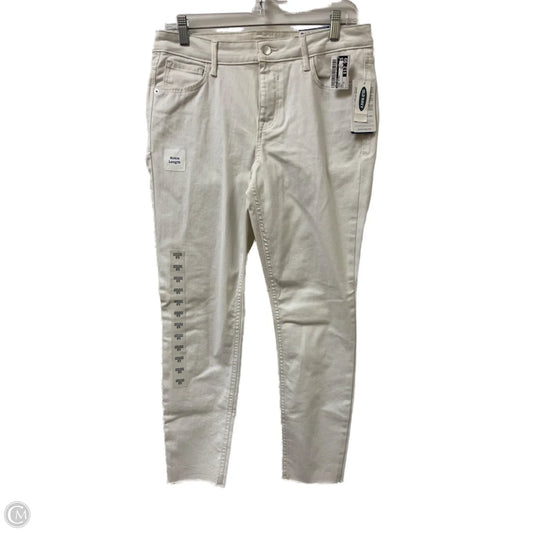 Jeans Skinny By Old Navy In White, Size: 12