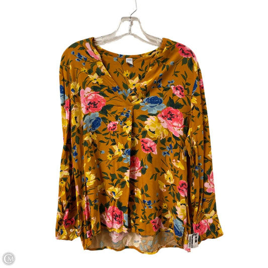 Top Long Sleeve By Old Navy In Multi-colored, Size: L