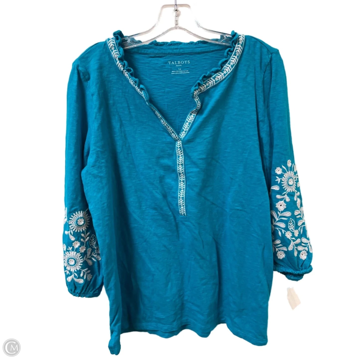 Top Long Sleeve By Talbots In Blue, Size: Lp