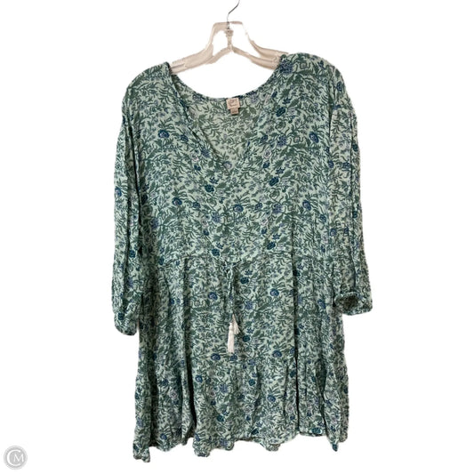 Tunic Long Sleeve By Loft In Green, Size: L