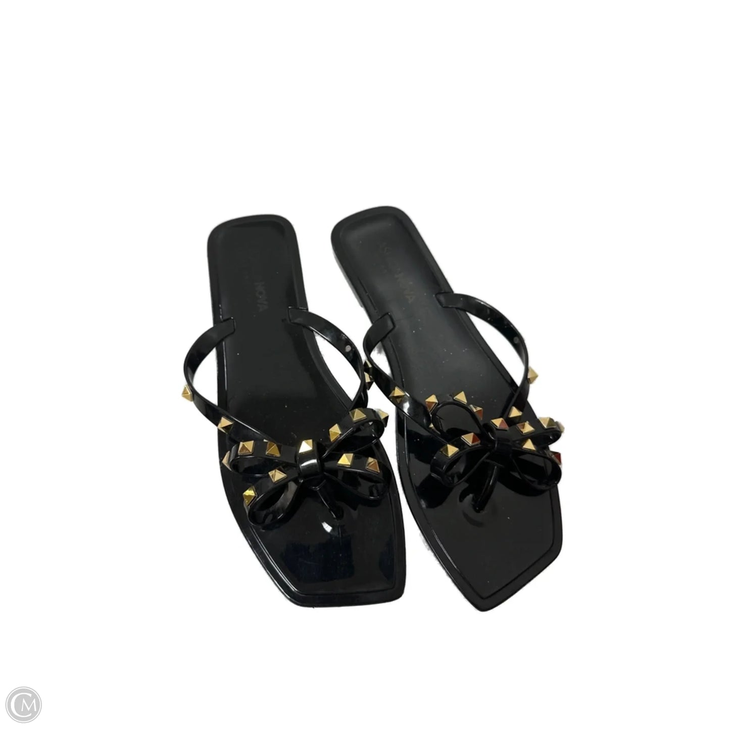 Sandals Flats By Fashion Nova In Black, Size: 10