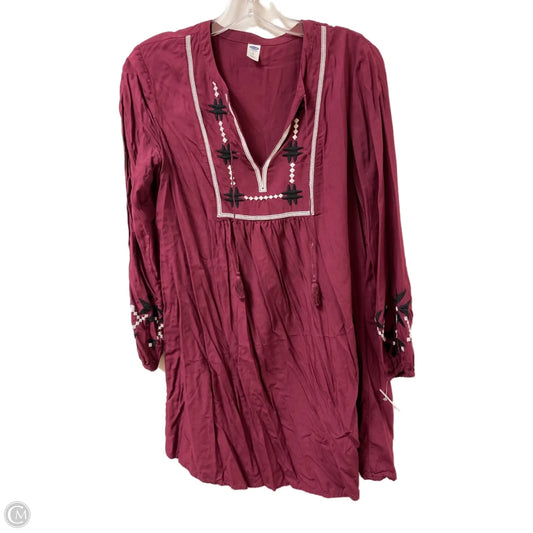 Dress Casual Midi By Old Navy In Red, Size: S