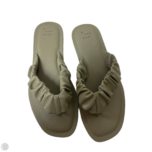 Sandals Flats By A New Day In Green, Size: 8.5