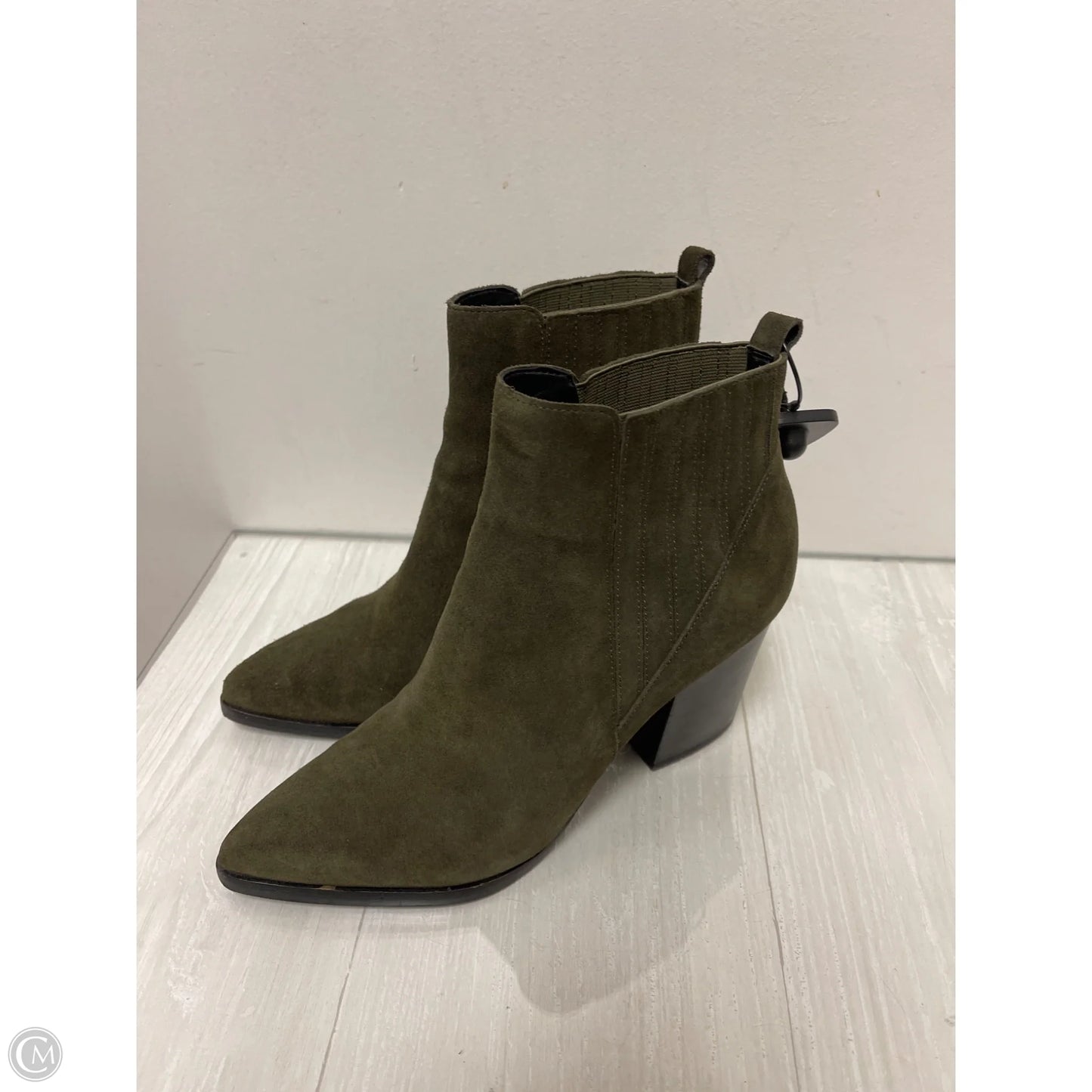 Boots Ankle Heels By Marc Fisher In Green, Size: 10