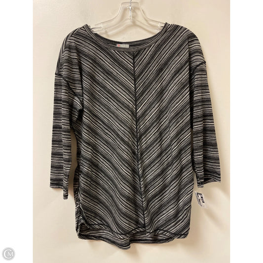 Top Long Sleeve By Talbots In Black & Grey, Size: S