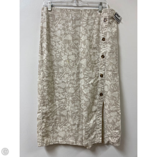 Skirt Maxi By Rafaella In Cream, Size: 12