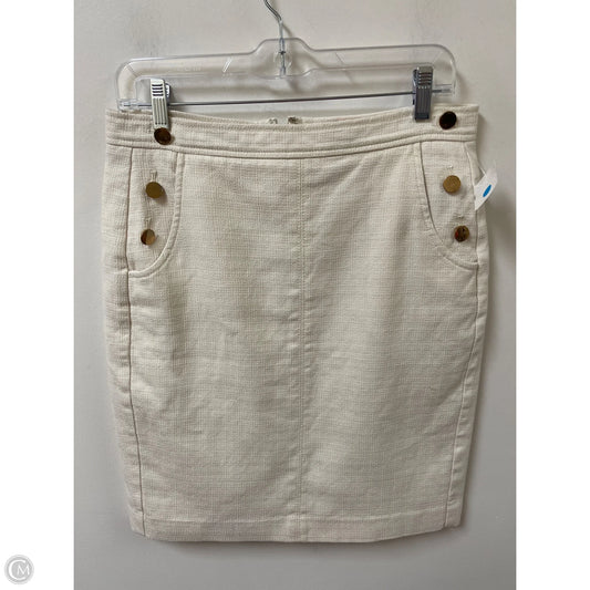 Skirt Midi By Loft In Cream, Size: 8