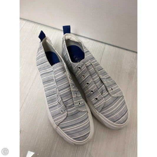 Shoes Flats By Serra In Blue & White, Size: 9