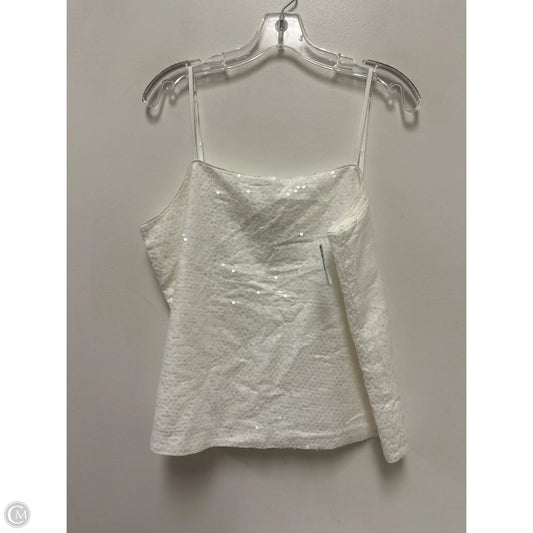 Top Sleeveless By Loft In White, Size: L
